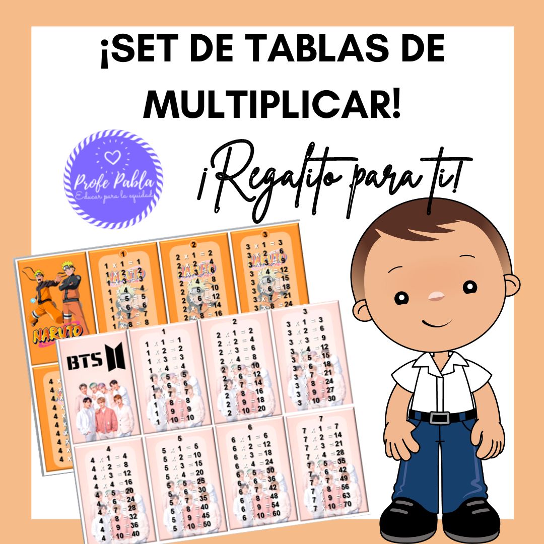 Set de tabla de multiplicar